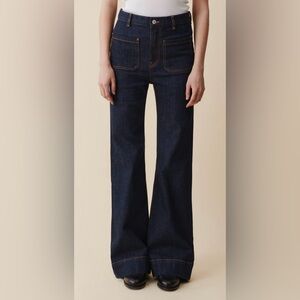 Classic Blue Wide-Leg Jeans